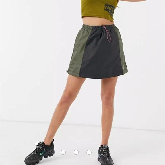 Nike Icon Clash Woven Skirt 2X Black and Green athletic Tennis Utility Plus Size - Picture 6 of 14
